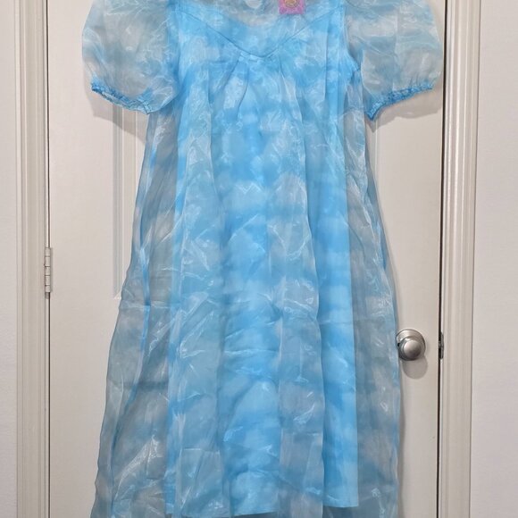 Blue Cloud Organza Puff Cap Sleeve Dress - Picture 5 of 6